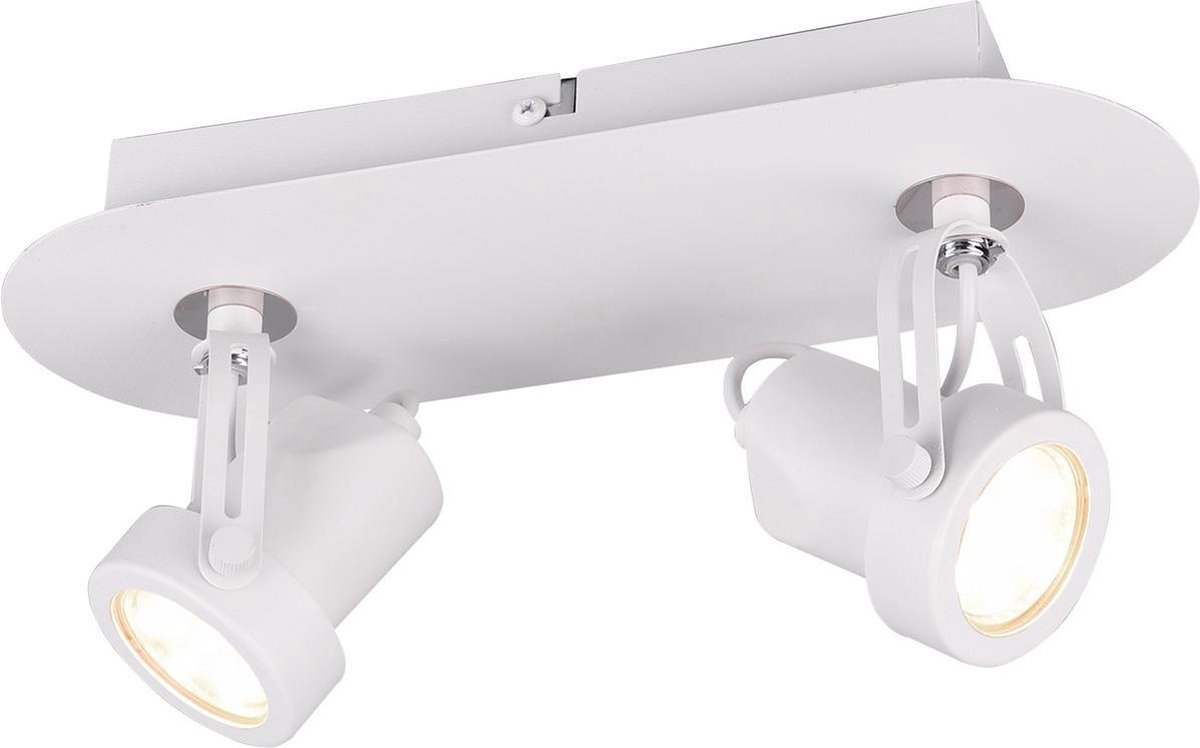 BES LED Led Plafondspot - Trion Guno - Gu10 Fitting - 2-lichts - Rechthoek - Mat - Aluminium - Wit