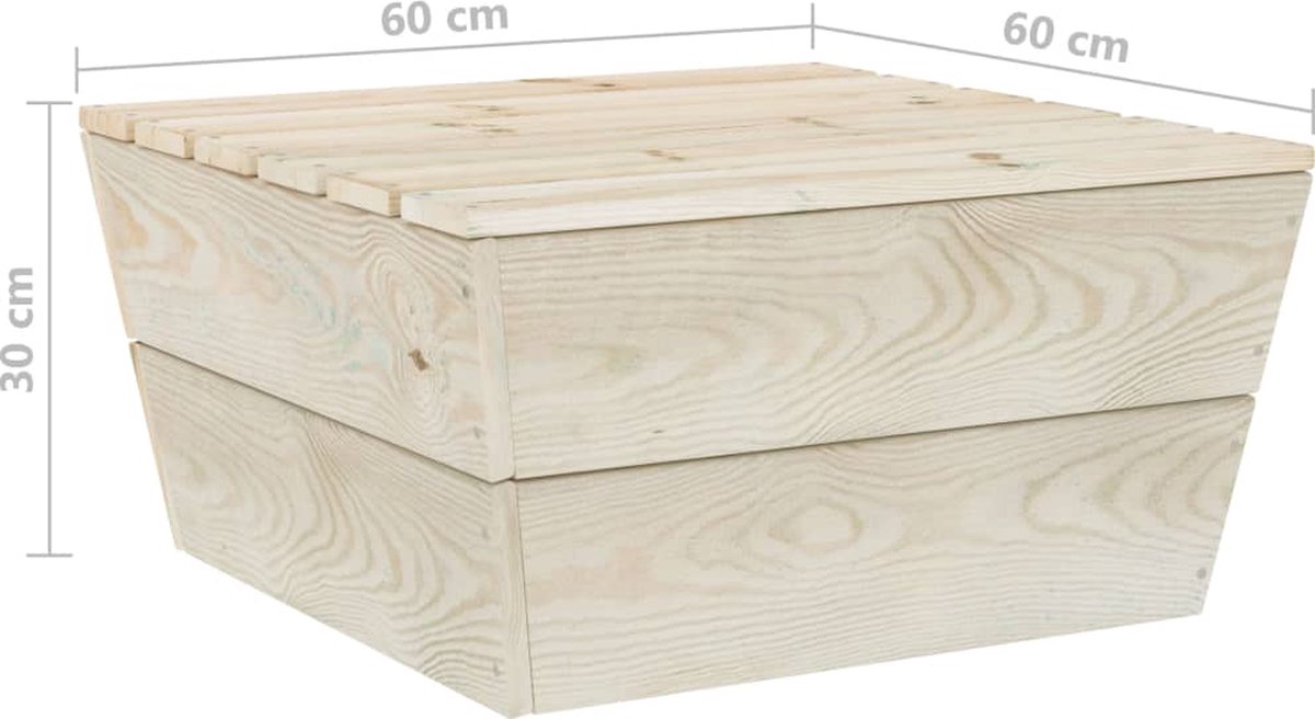 Vidaxl 6-delige Loungeset Pallet Geïmpregneerd Vurenhout - Beige