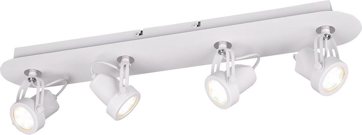 BES LED Led Plafondspot - Trion Guno - Gu10 Fitting - 4-lichts - Rechthoek - Mat - Aluminium - Wit