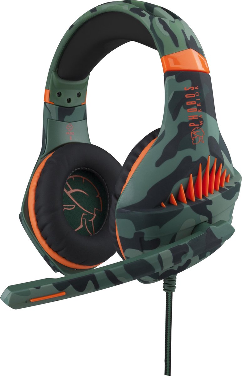 Phobos Warrior camouflage Gaming headset - Multiformat (PS4/PC/XBOX/Switch) - HD stereogeluid - 3.5 mm jack