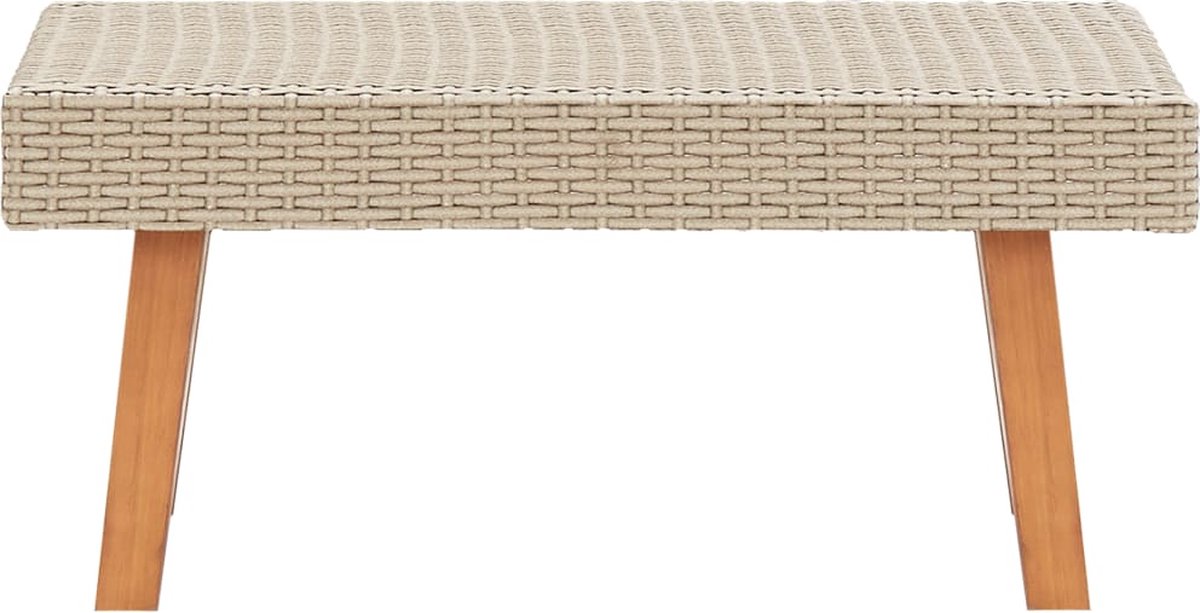 Vidaxl 2-delige Loungeset Met Kussens Poly Rattan - Beige