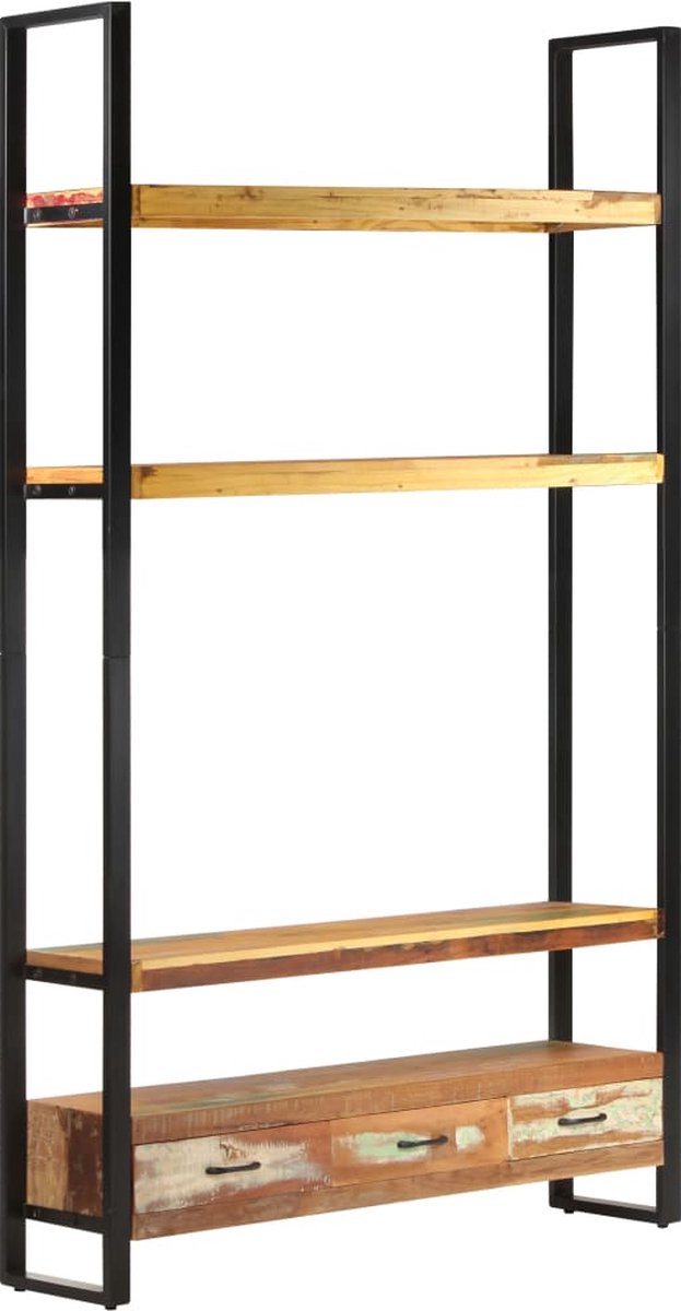 Vidaxl Hoge Kast 118x30x200 Cm Massief Gerecycled Hout - Bruin