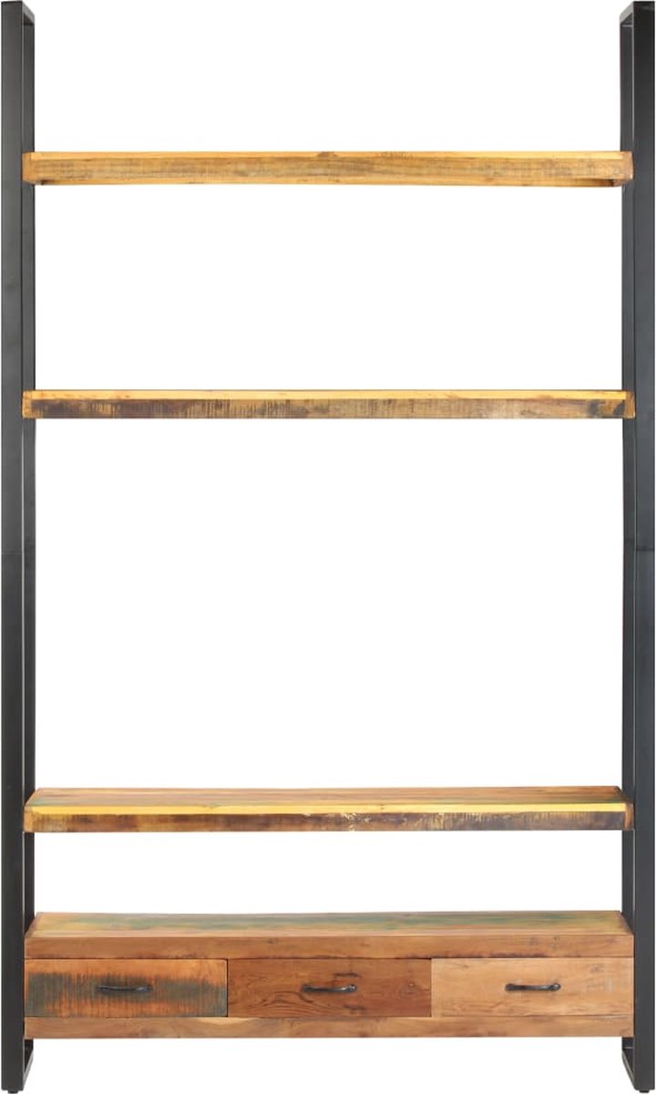Vidaxl Hoge Kast 118x30x200 Cm Massief Gerecycled Hout - Bruin
