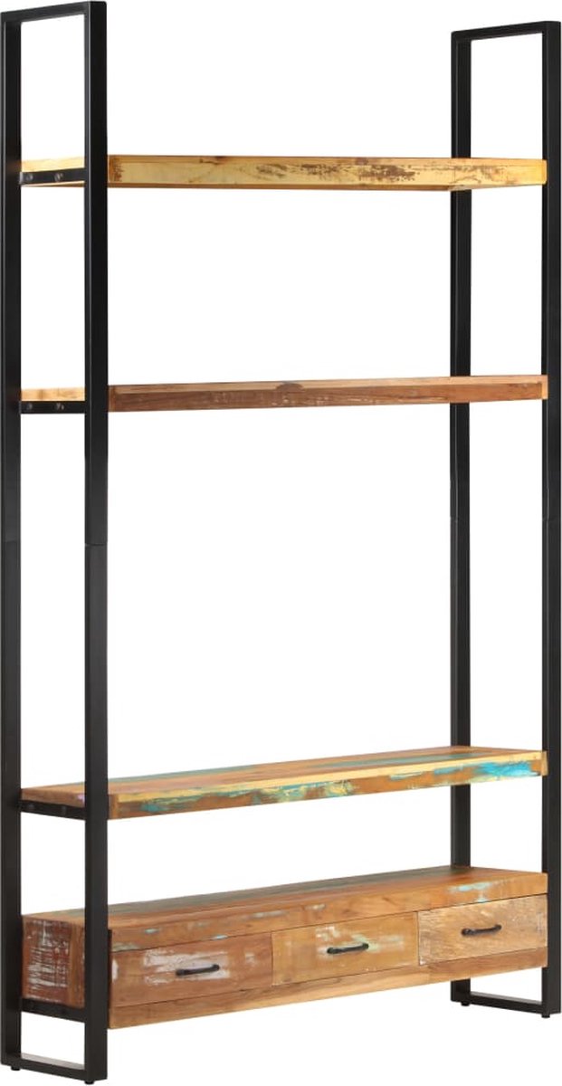 Vidaxl Hoge Kast 118x30x200 Cm Massief Gerecycled Hout - Bruin