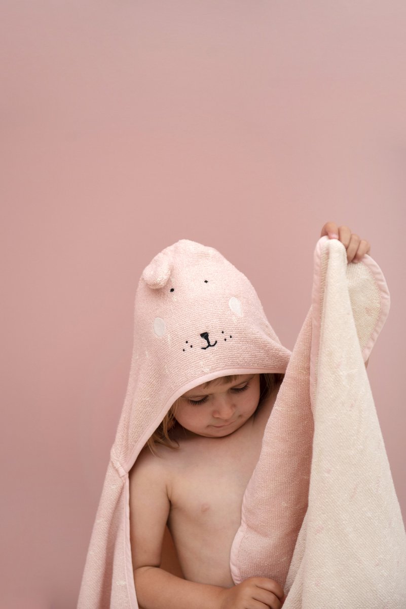 Trixie Badcape Mrs. Rabbit 75 X 75 Cm Biologisch Katoen - Roze