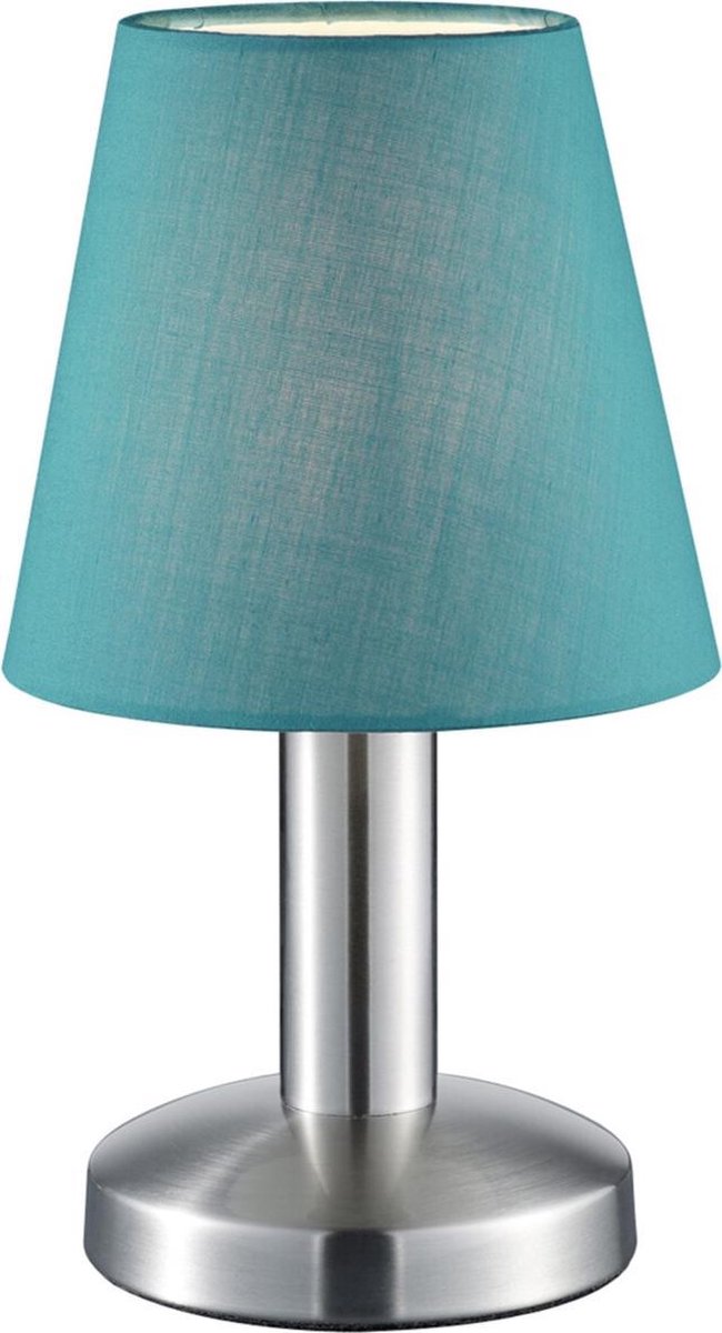 BES LED Led Tafellamp - Tafelverlichting - Trion Muton - E14 Fitting - Rond - Mat - Aluminium - Turquoise