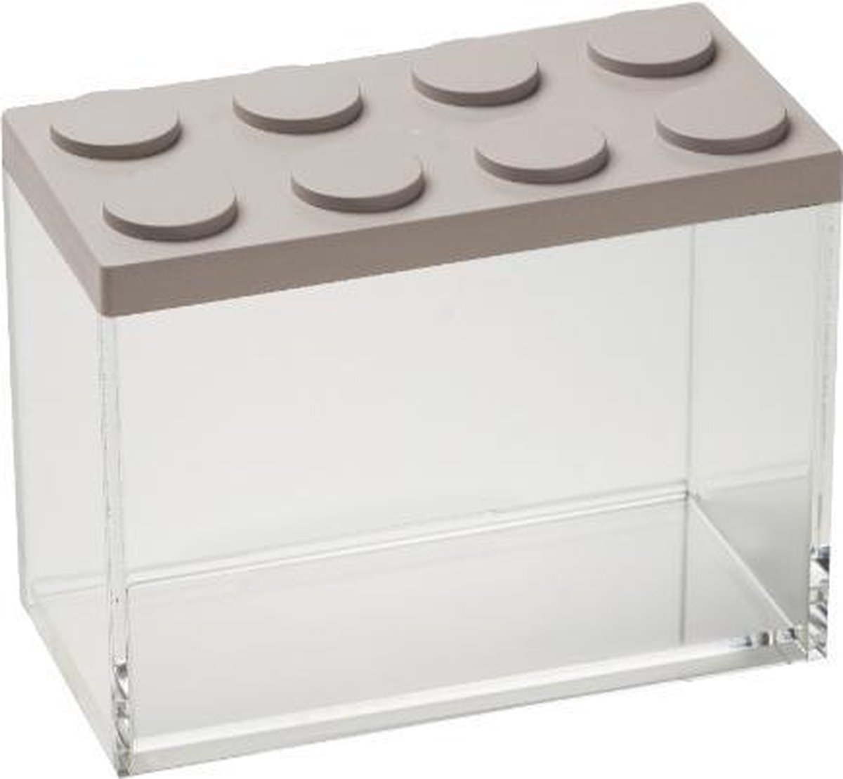 Omada Stapelbare Brickstore Bewaarcontainer, 2l, - Kunststof - - Bruin