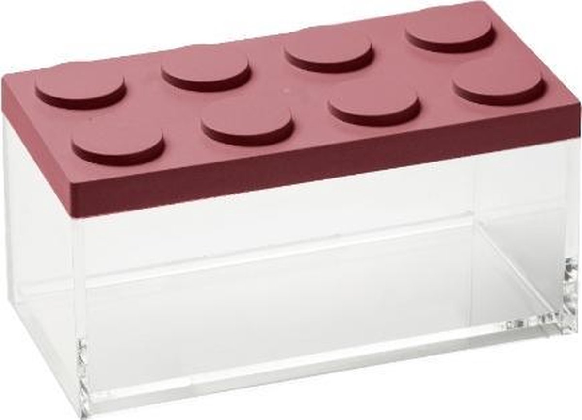 Omada Stapelbare, Brickstore Bewaarcontainer Breed, 1,5l, - Kunststof - - Rood