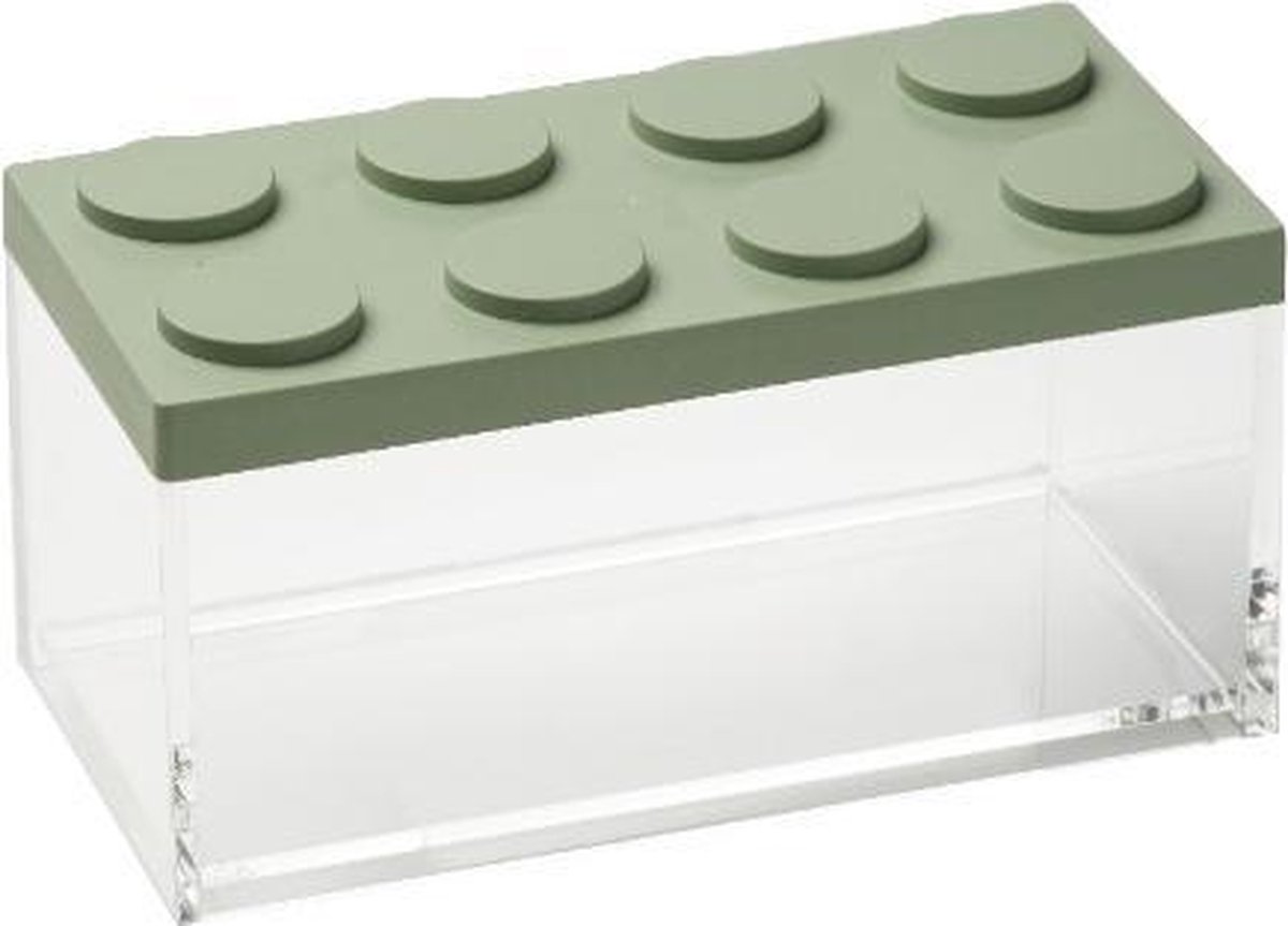 Omada Stapelbare, Brickstore Bewaarcontainer Breed, 1,5l, - Kunststof - - Groen