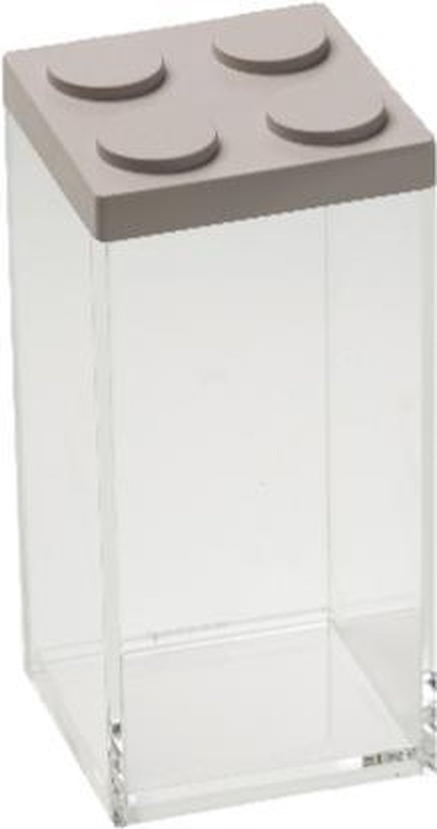 Omada Stapelbare, Brickstore Bewaarcontainer Hoog, 1,5l, - Kunststof - - Bruin