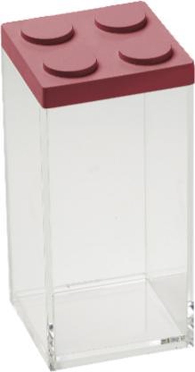 Omada Stapelbare, Brickstore Bewaarcontainer Hoog, 1,5l, - Kunststof - - Rood