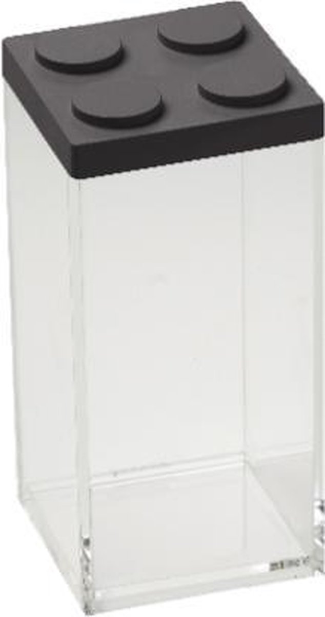 Omada Stapelbare, Brickstore Bewaarcontainer Hoog, 1,5l, - Kunststof - - Zwart