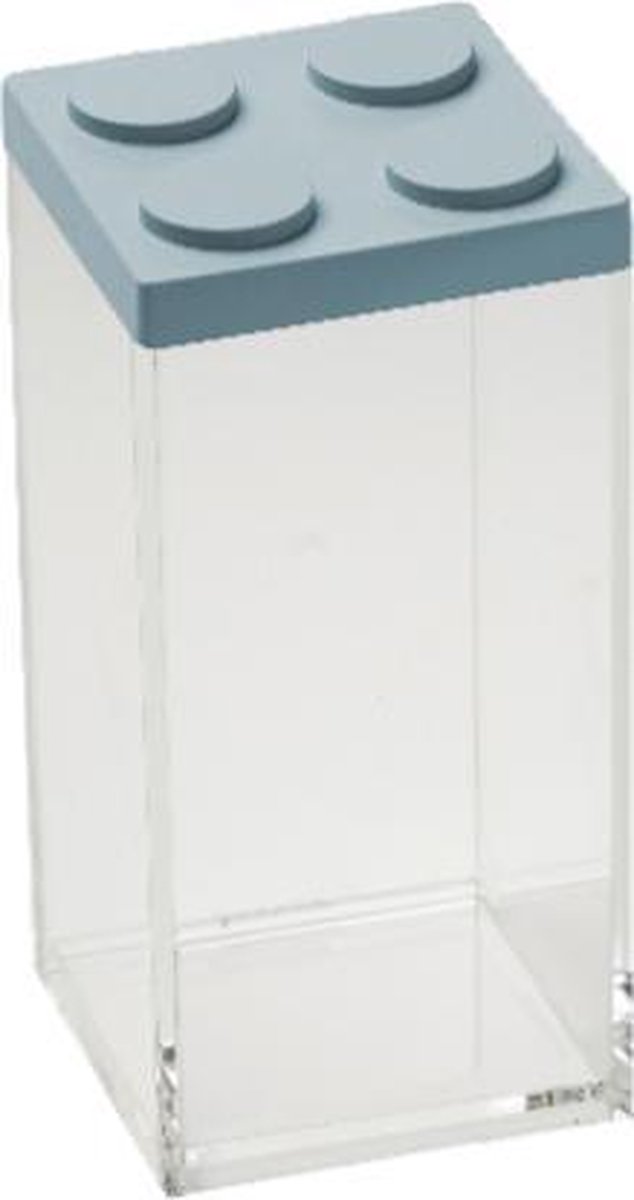 Omada Stapelbare, Brickstore Bewaarcontainer Hoog, 1,5l, - Kunststof - - Blauw