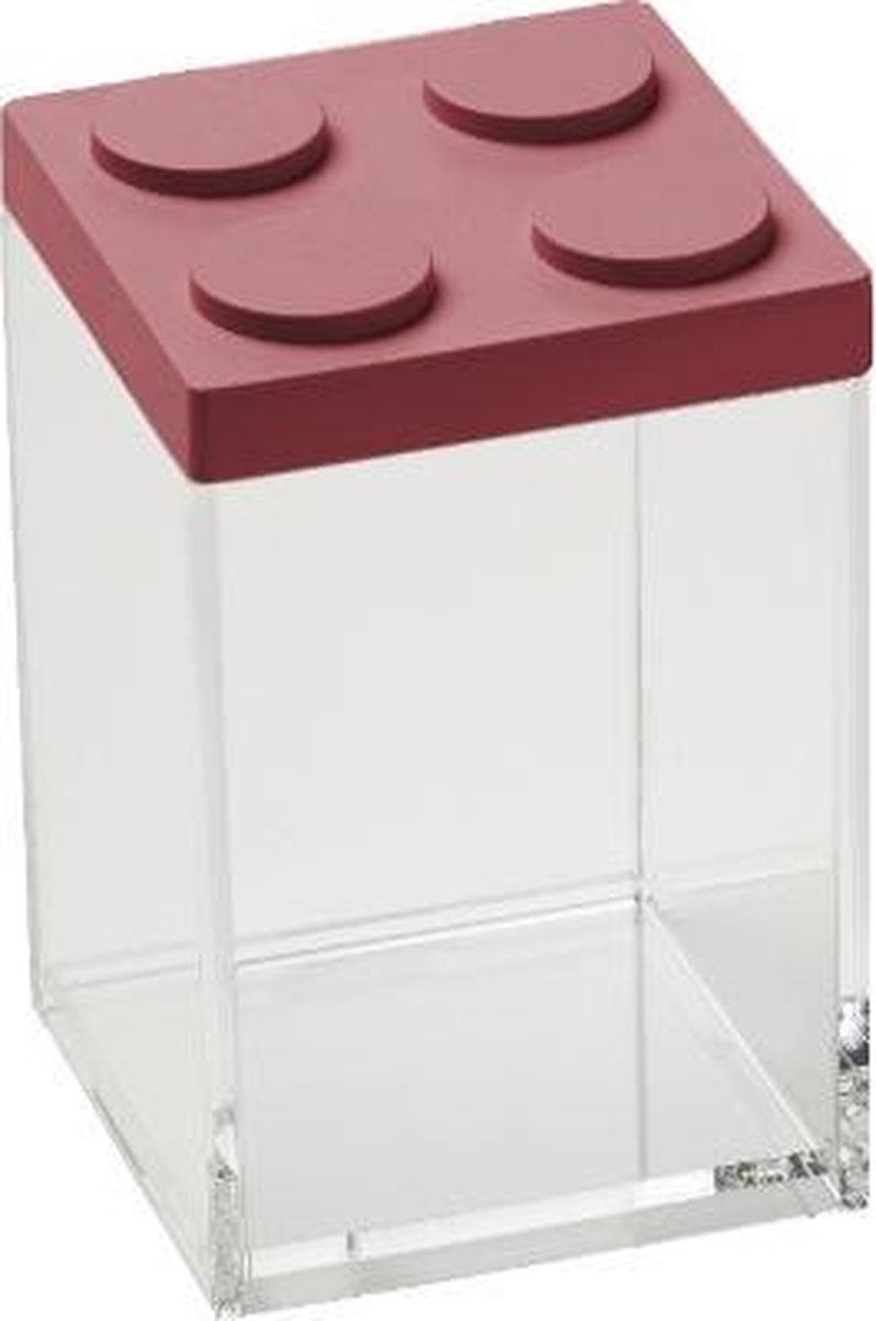 Omada Stapelbare Brickstore Bewaarcontainer, 1l, - Kunststof - - Rood