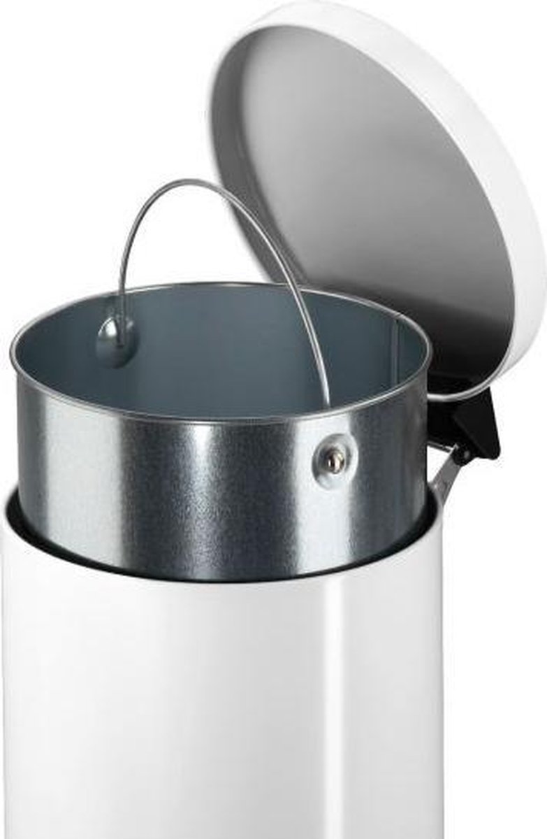 Hailo Pedaalemmer Solid L - 18 Liter - - Wit
