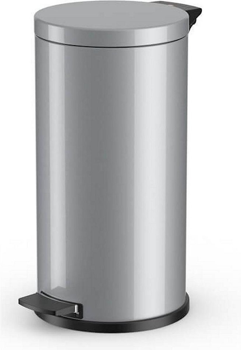 Hailo Pedaalemmer Solid L - 18 Liter - Zilver - Silver