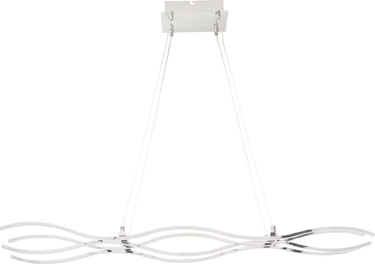 BES LED Led Hanglamp - Hangverlichting - Primon - 45w - Natuurlijk 4000k - Mat Chroom - Aluminium - Wit