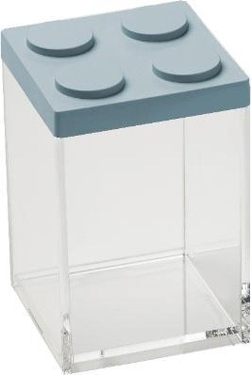 Omada Stapelbare Brickstore Bewaarcontainer, 1l, - Kunststof - - Blauw