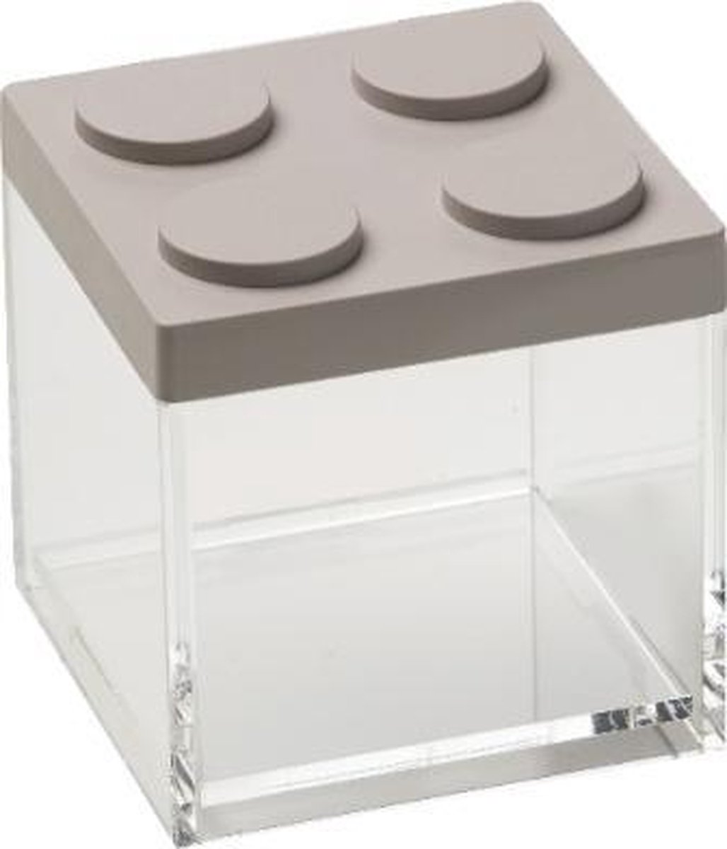 Omada Stapelbare Brickstore Bewaarcontainer, 0,5l, - Kunststof - - Bruin