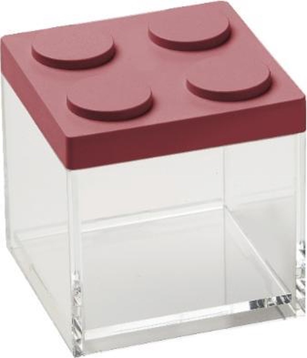 Omada Stapelbare Brickstore Bewaarcontainer, 0,5l, - Kunststof - - Rood