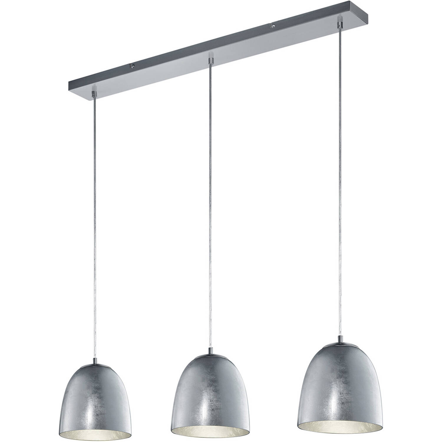 BES LED Led Hanglamp - Hangverlichting - Trion Onutia - E14 Fitting - 3-lichts - Rechthoek - Mat Zilver - Aluminium