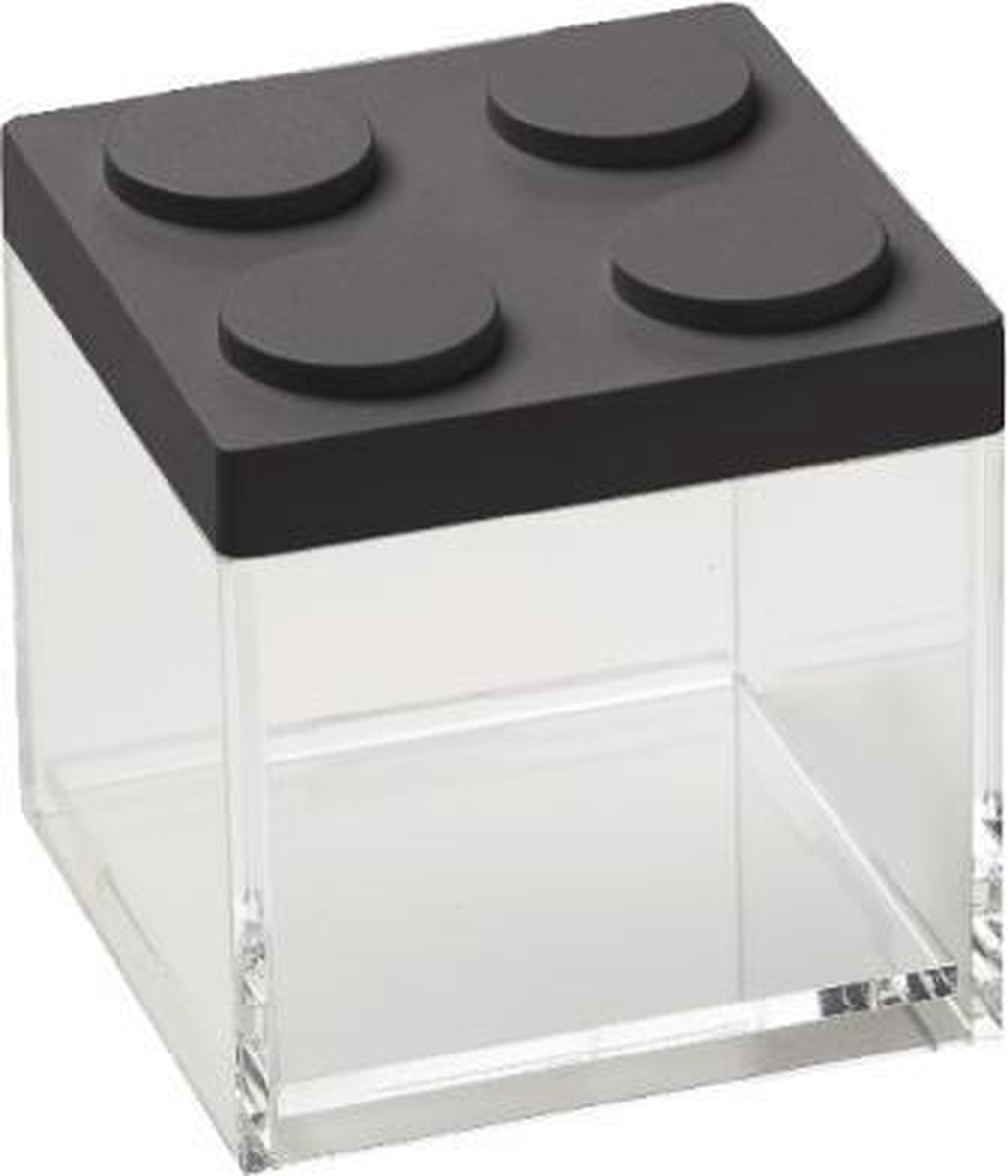 Omada Stapelbare Brickstore Bewaarcontainer, 0,5l, - Kunststof - - Zwart