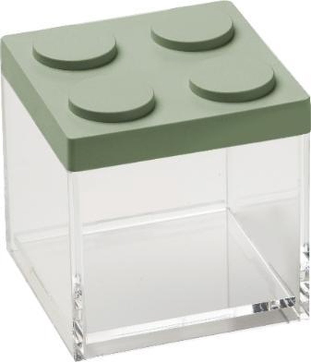 Omada Stapelbare Brickstore Bewaarcontainer, 0,5l, - Kunststof - - Groen