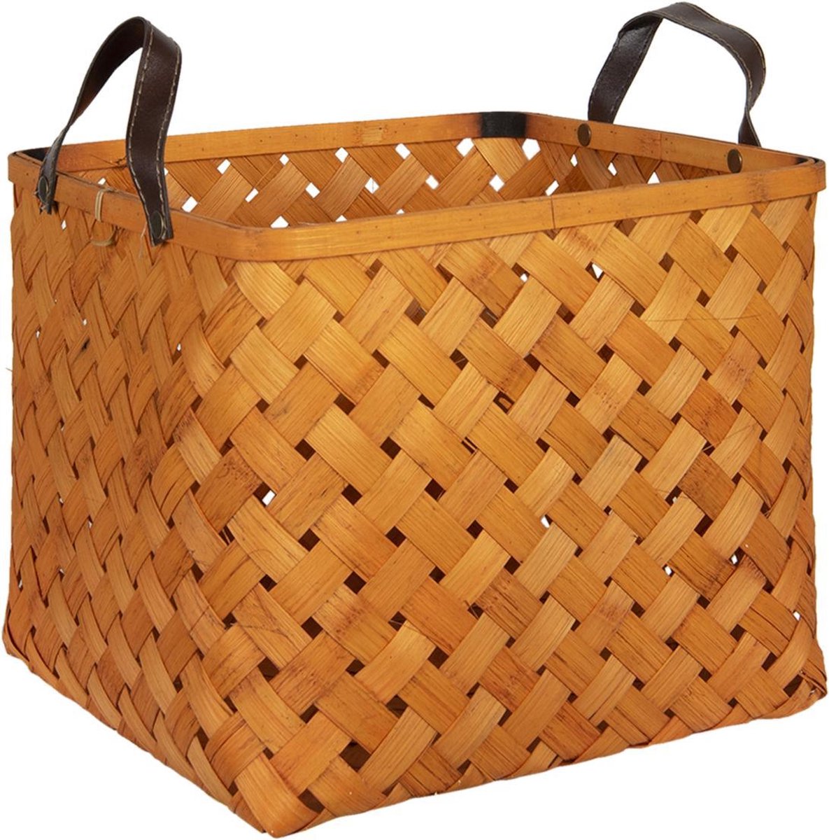 Clayre & Eef Mand (Set Van 2) - 30*30*26/36*36*30 Cm Rotan - - 6ro0484 - Bruin