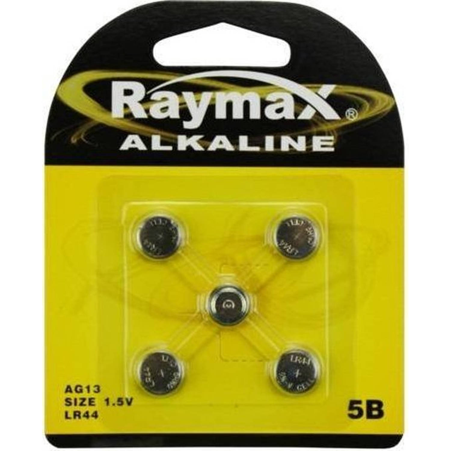 Raymax Lithium 1,5v Knoopcel Ag13 - 5 Stuks