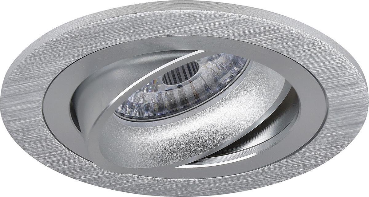 BES LED Spot Armatuur Gu10 - Pragmi Alpin Pro - Inbouw Rond - Mat Zilver - Aluminium - Kantelbaar - Ø92mm