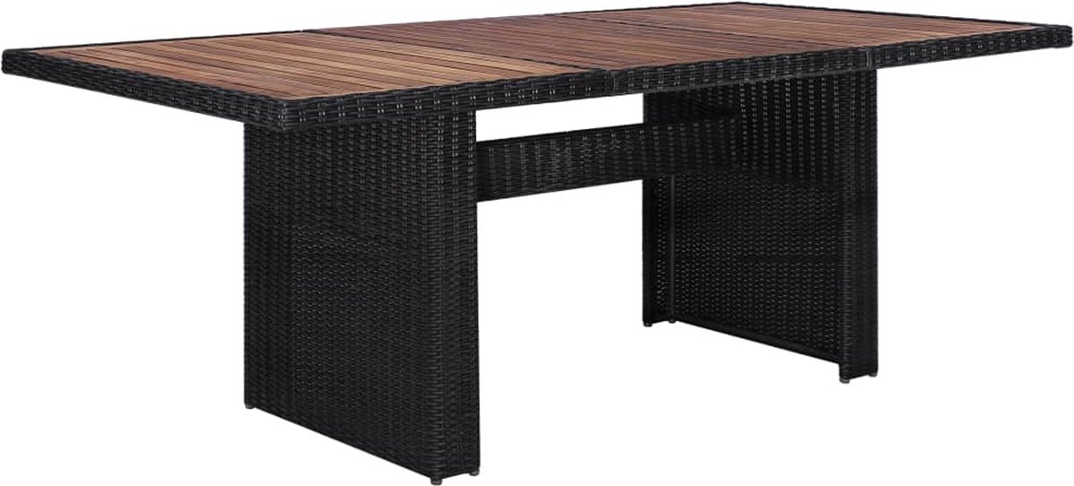 Vidaxl 9-delige Tuinset Poly Rattan - Zwart