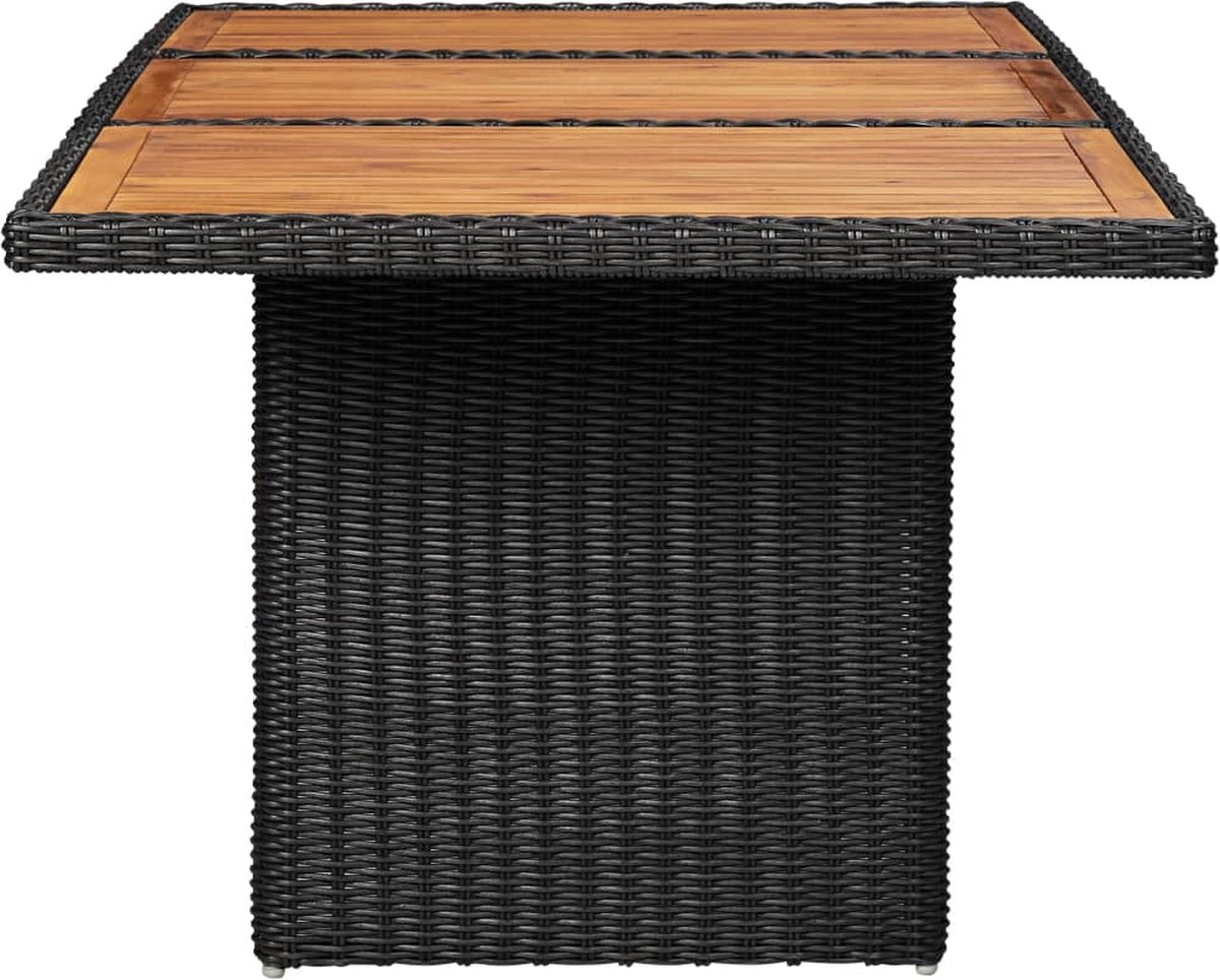 Vidaxl 11-delige Tuinset Poly Rattan - Zwart