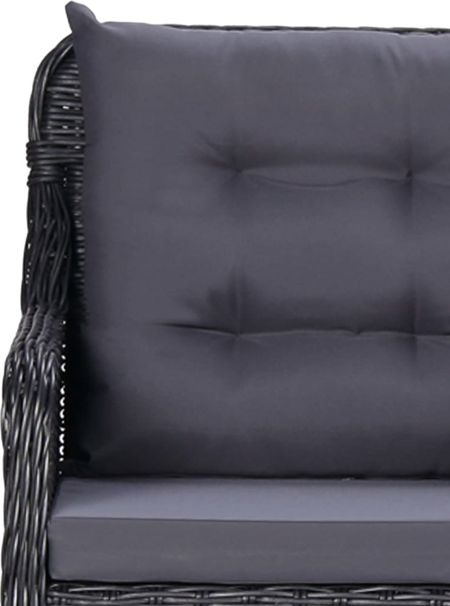 Vidaxl 11-delige Tuinset Poly Rattan - Zwart