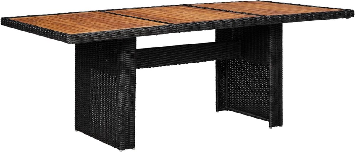 Vidaxl 11-delige Tuinset Poly Rattan - Zwart