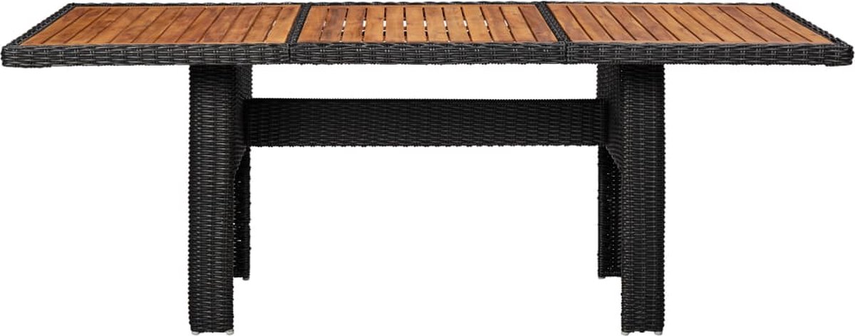 Vidaxl 11-delige Tuinset Poly Rattan - Zwart