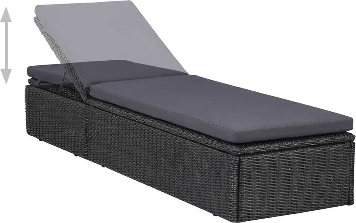 Vidaxl 11-delige Tuinset Poly Rattan - Zwart