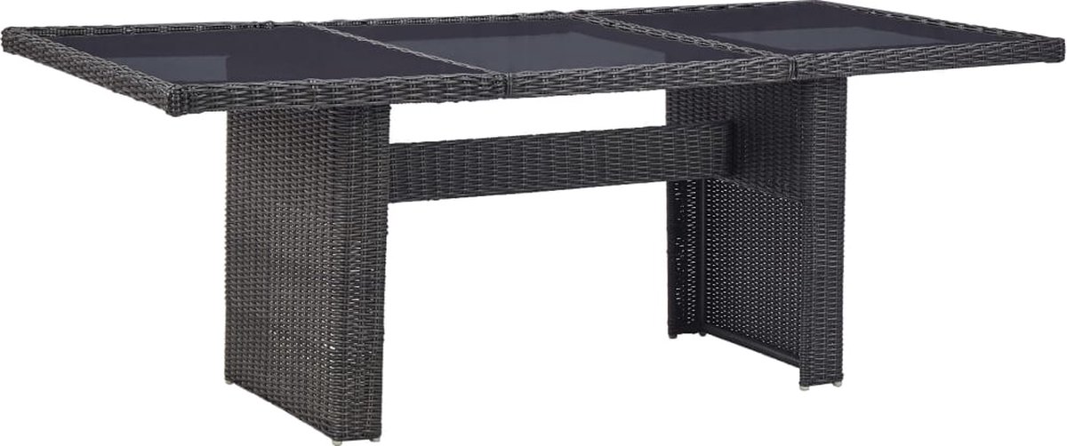 Vidaxl 11-delige Tuinset Poly Rattan - Zwart