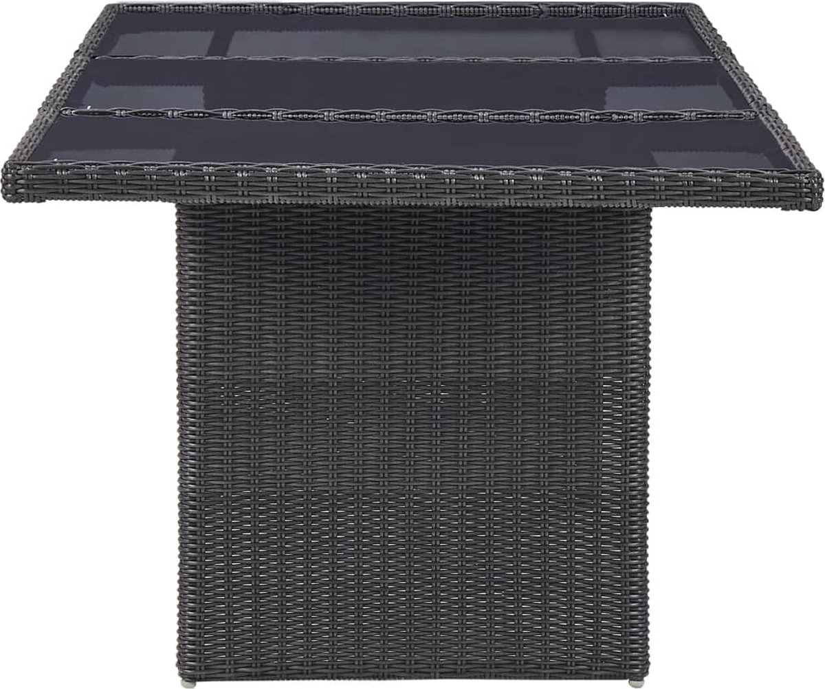 Vidaxl 11-delige Tuinset Poly Rattan - Zwart