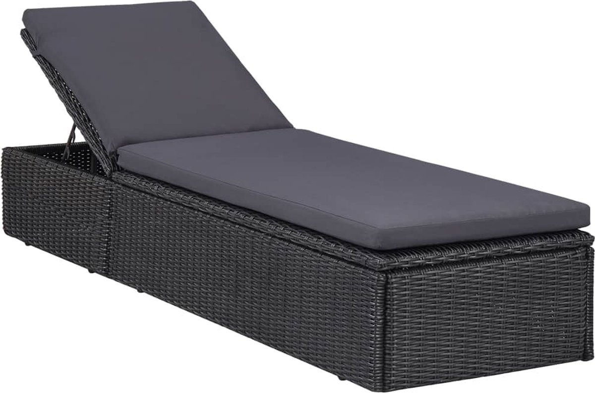 Vidaxl 11-delige Tuinset Poly Rattan - Zwart