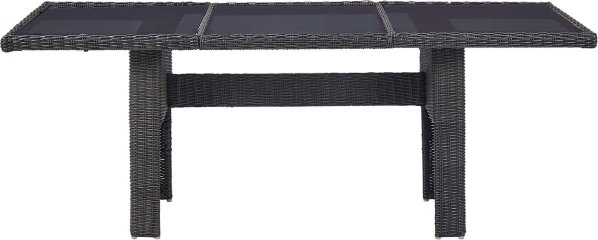 Vidaxl 11-delige Tuinset Poly Rattan - Zwart