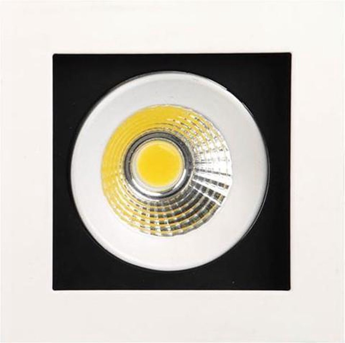 BES LED Led Spot - Inbouwspot - Vierkant 8w - Helder/koud 6400k - Mat Aluminium - Kantelbaar 100mm - Wit