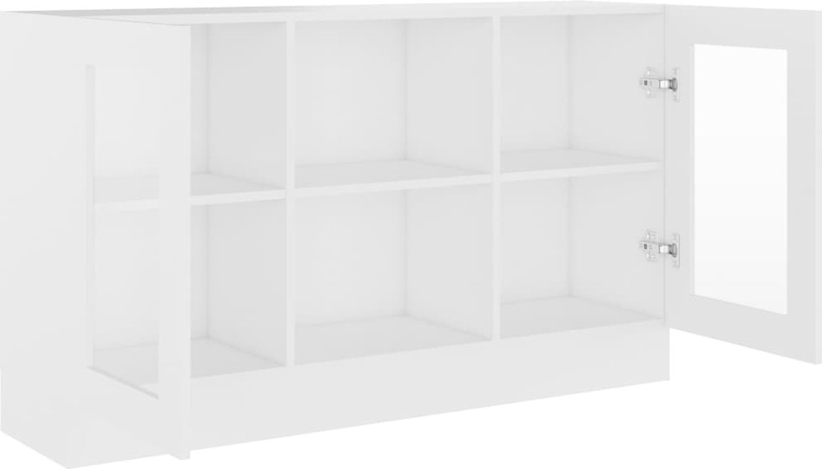 Vidaxl Vitrinekast 120x30,5x70 Cm Spaanplaat - Wit