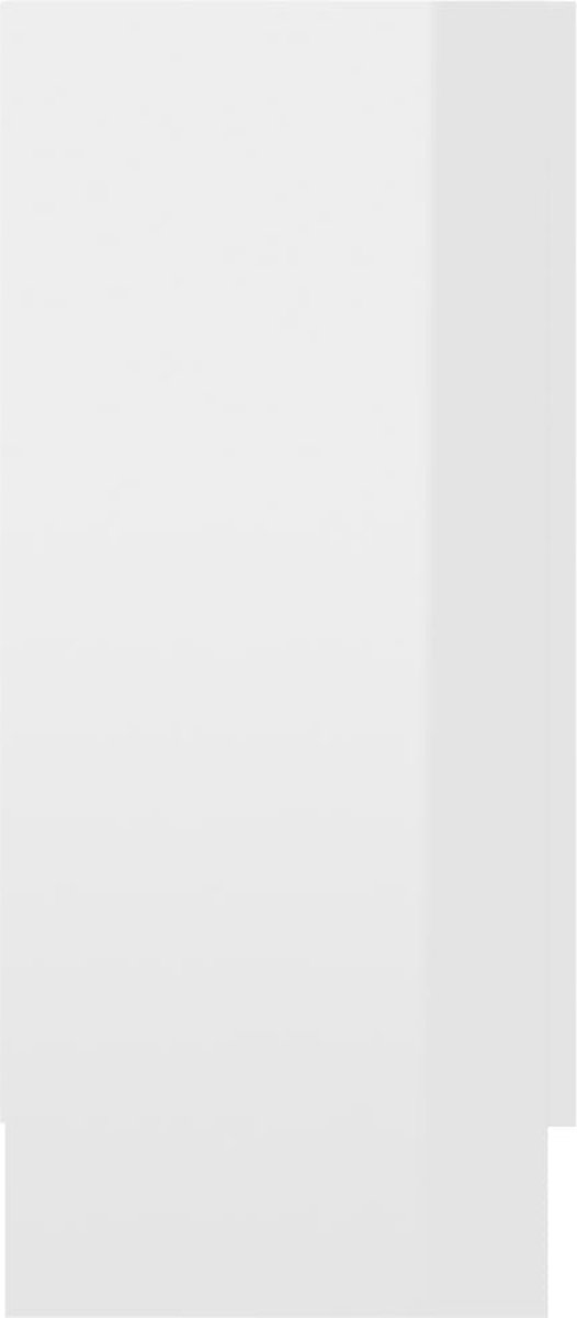 Vidaxl Vitrinekast 120x30,5x70 Cm Spaanplaat Hoogglans - Wit