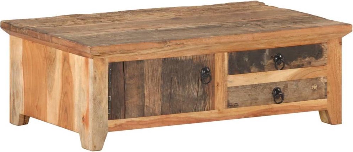 Vidaxl Salontafel 90x50x31 Cm Massief Gerecycled Hout - Marrón