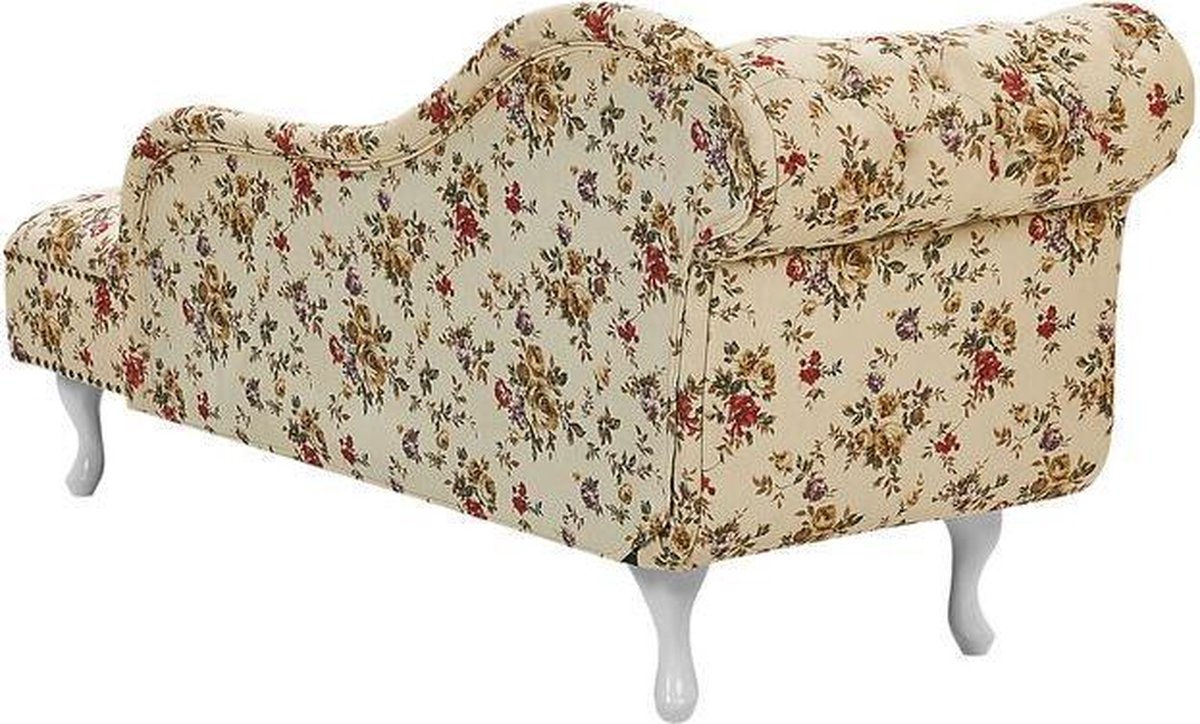 Beliani Nimes Chaise Longue Polyester 61 X 170 Cm - Beige