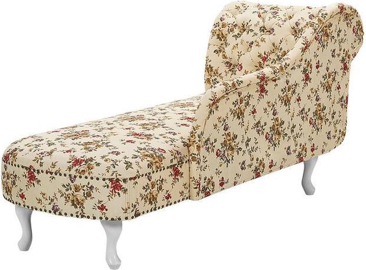 Beliani Nimes Chaise Longue Polyester 61 X 170 Cm - Beige