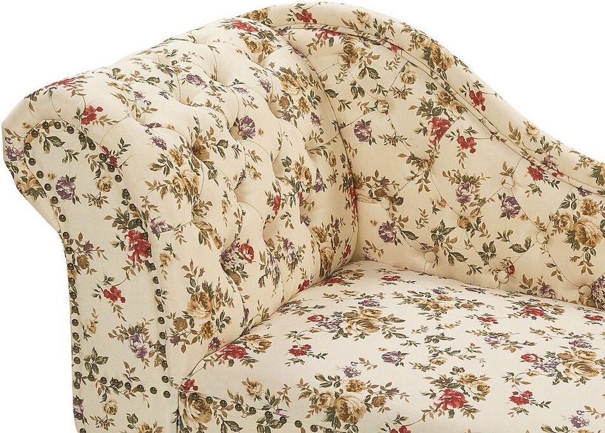 Beliani Nimes Chaise Longue Polyester 61 X 170 Cm - Beige