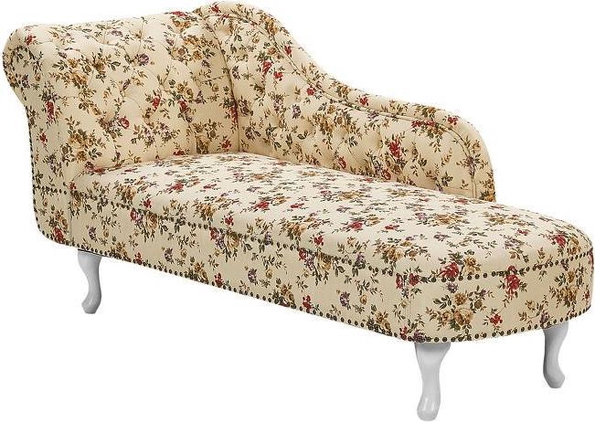 Beliani Nimes Chaise Longue Polyester 61 X 170 Cm - Beige
