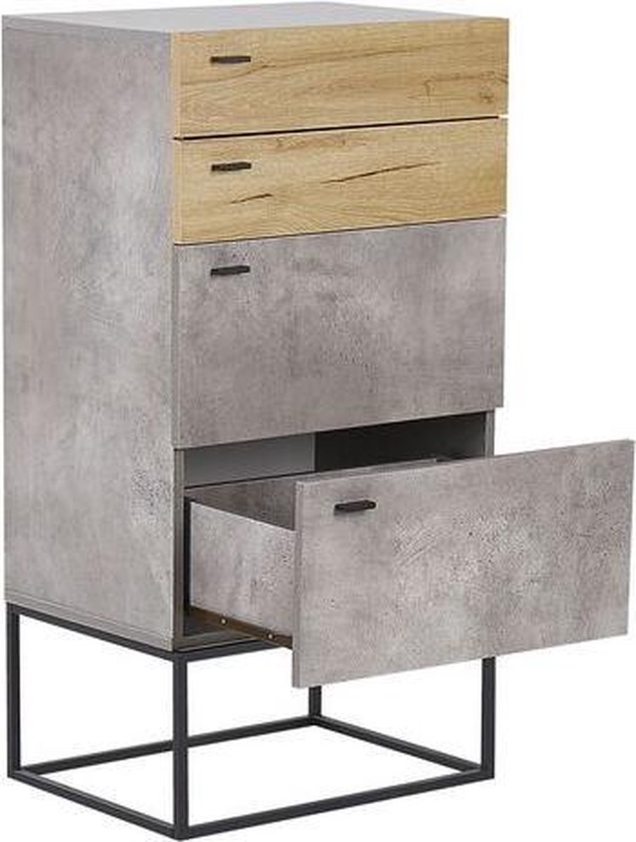 Beliani Acra Commode Vezelplaat 41 X 52 Cm - Grijs