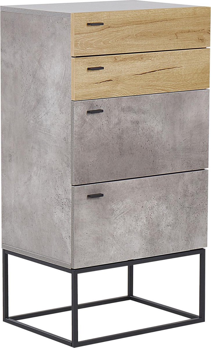 Beliani Acra Commode Vezelplaat 41 X 52 Cm - Grijs